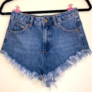 Top shop denim shorts